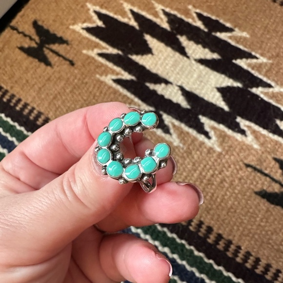Seed and Sage size 9 brand new turquoise horseshoe ring - Picture 1 of 11